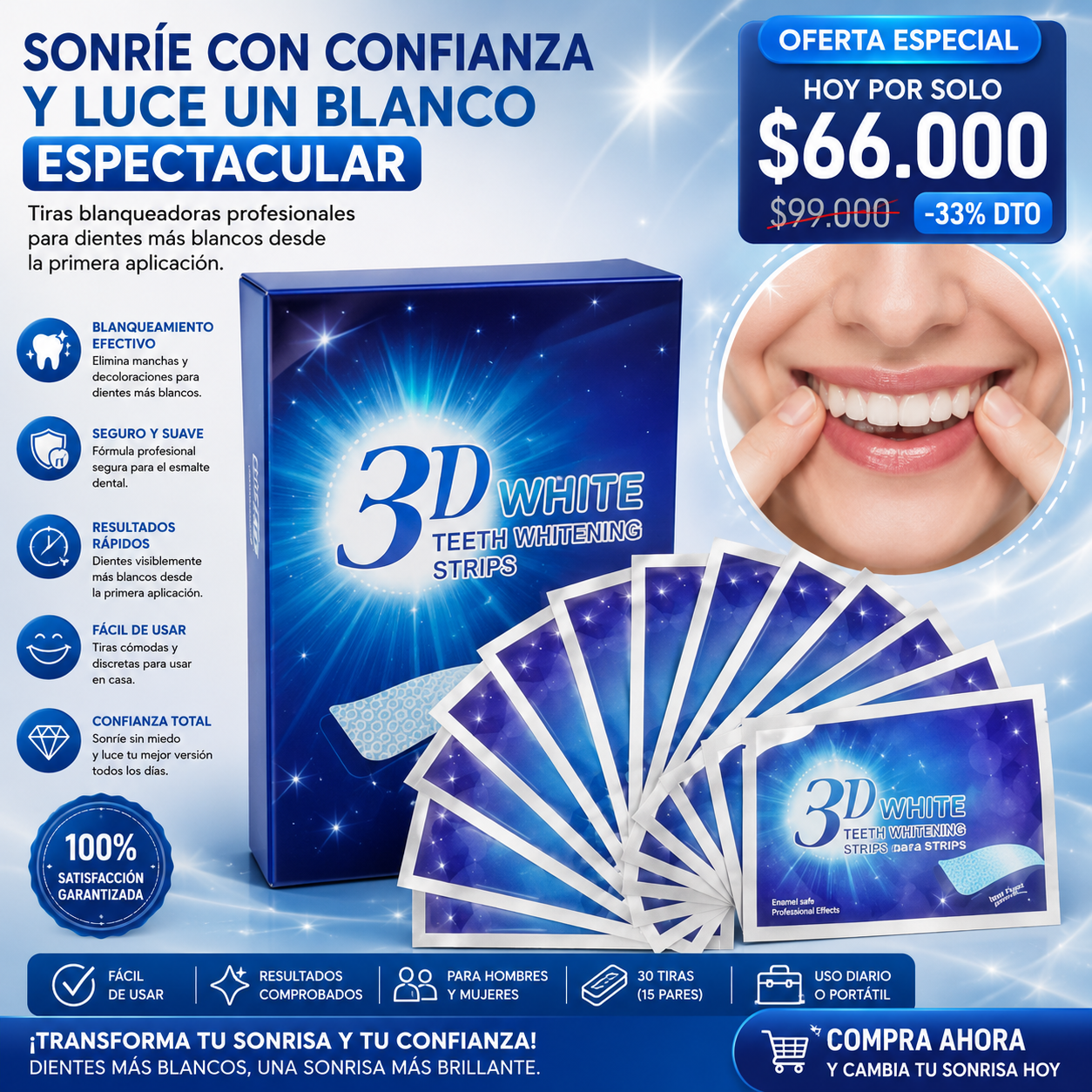 3D WHITE BLANQUEADOR DENTAL- 🚨 POCAS UNIDADES DISPONIBLES 🚨