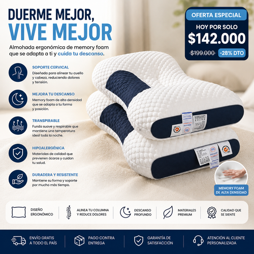 Almohada Ortopedica Cervical Cuello