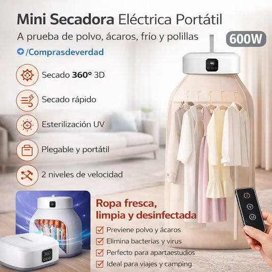 Secadora Ropa Portátil Con Calefacción