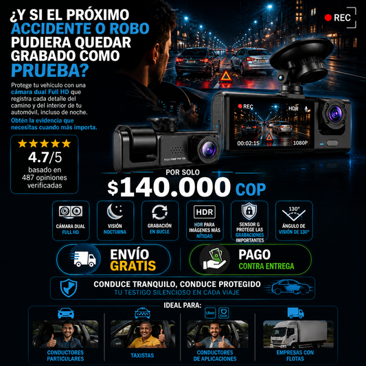 CAMARA INALAMBRICA  3 EN 1 AUTO